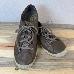Keen Leather Lorelai Sneakers Lace Up Brown Butter Soft Leather Size 8
